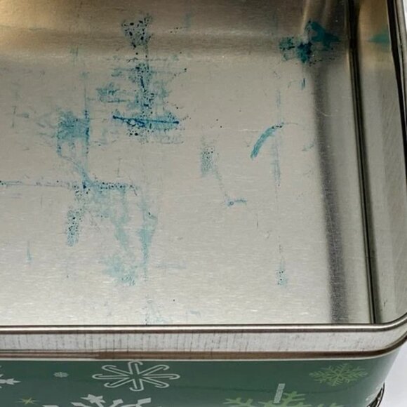 Vintage Mr. Peanut Planters Nuts Christmas Tin 9" x 7" Holiday Peanuts Container - Picture 9 of 12